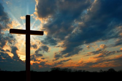Cross and sunset